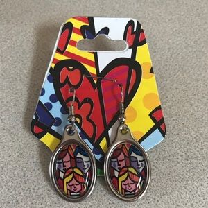 Romero Britto earrings